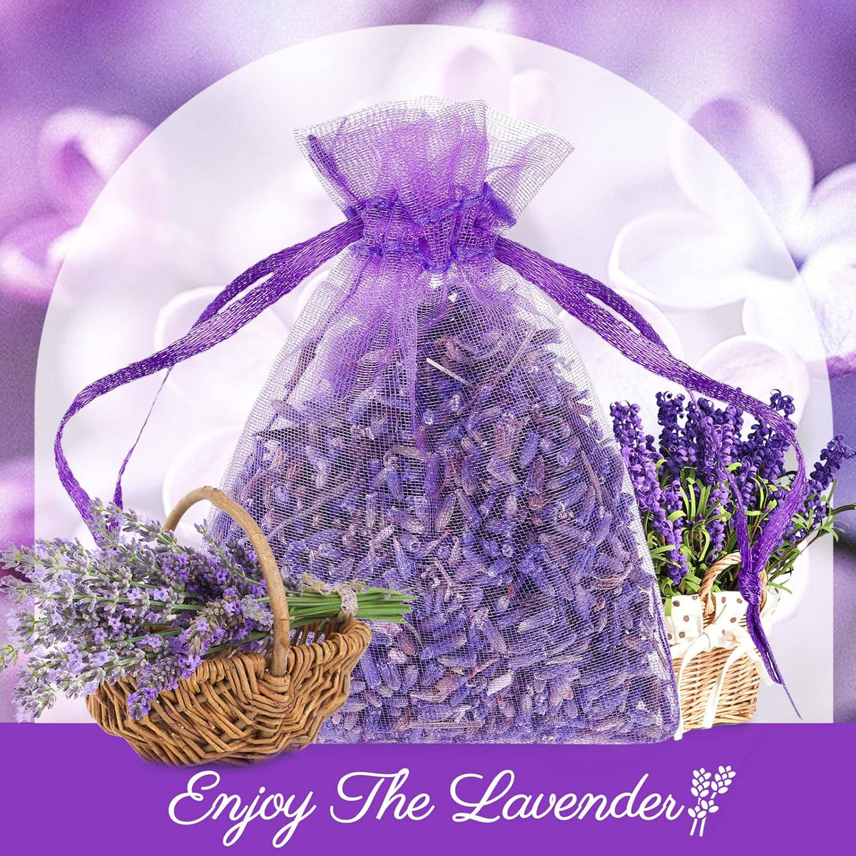 Reginary 120 Pack Lavender Sachets Bulk for Drawers Closets Wedding Favor