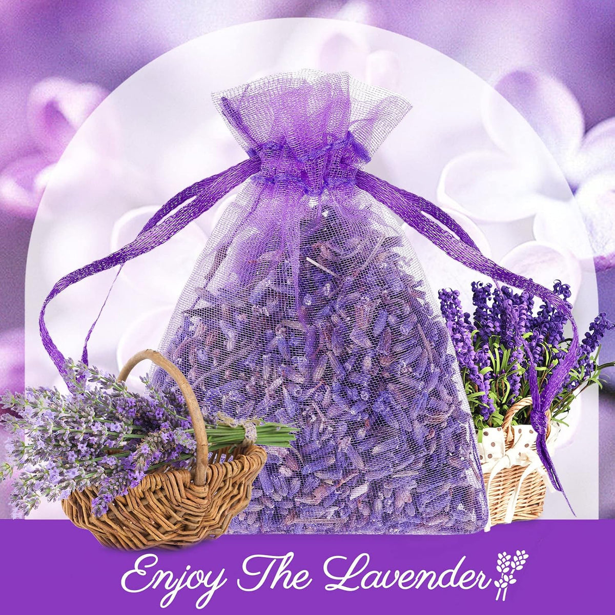 Reginary 200 Pack Lavender Sachets Bulk for Drawers Closets Wedding Favor