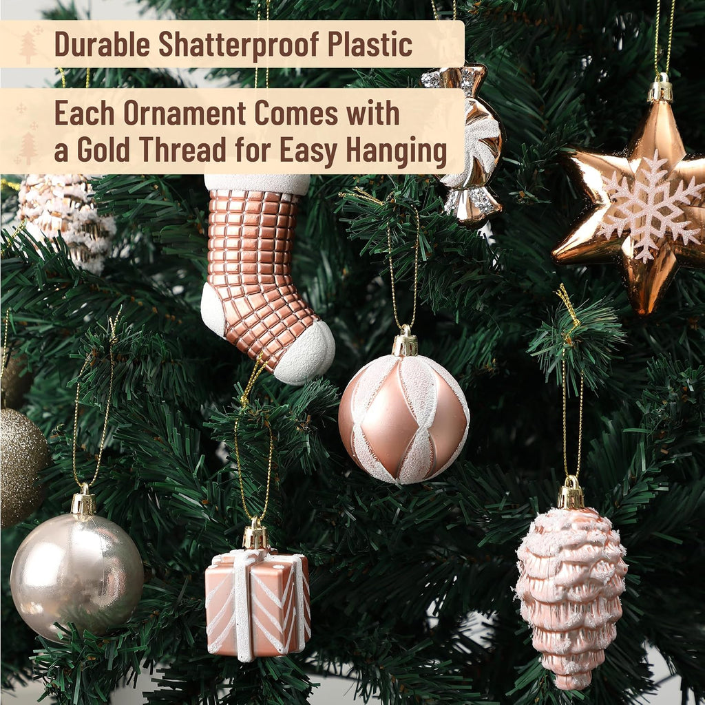 Mr. Pen- Assorted Christmas Tree Ornaments Set, 77 pcs