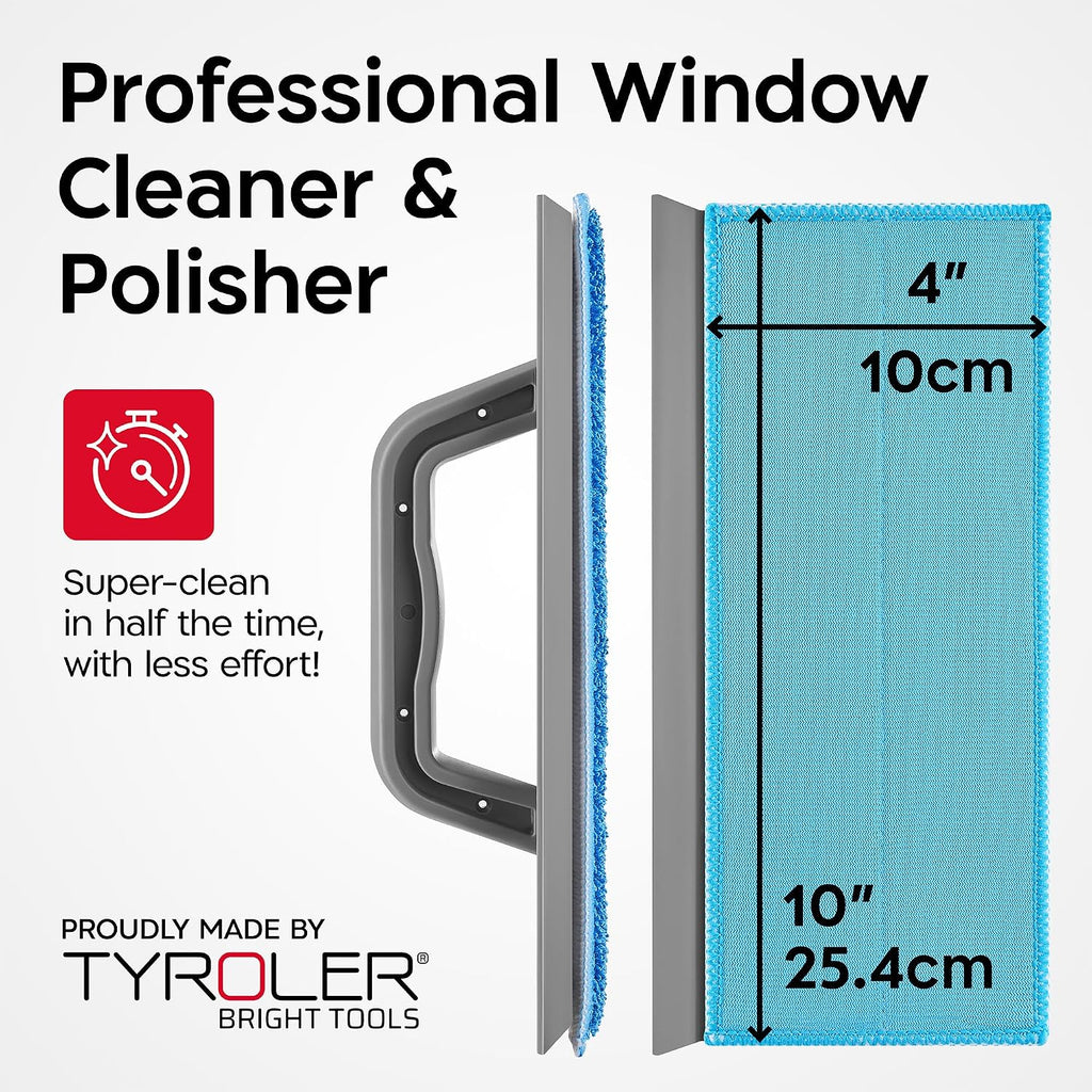 Tyroler Duschabzieher breit 25 cm | 2 Mikrofaser Scheuer- & Poliertücher