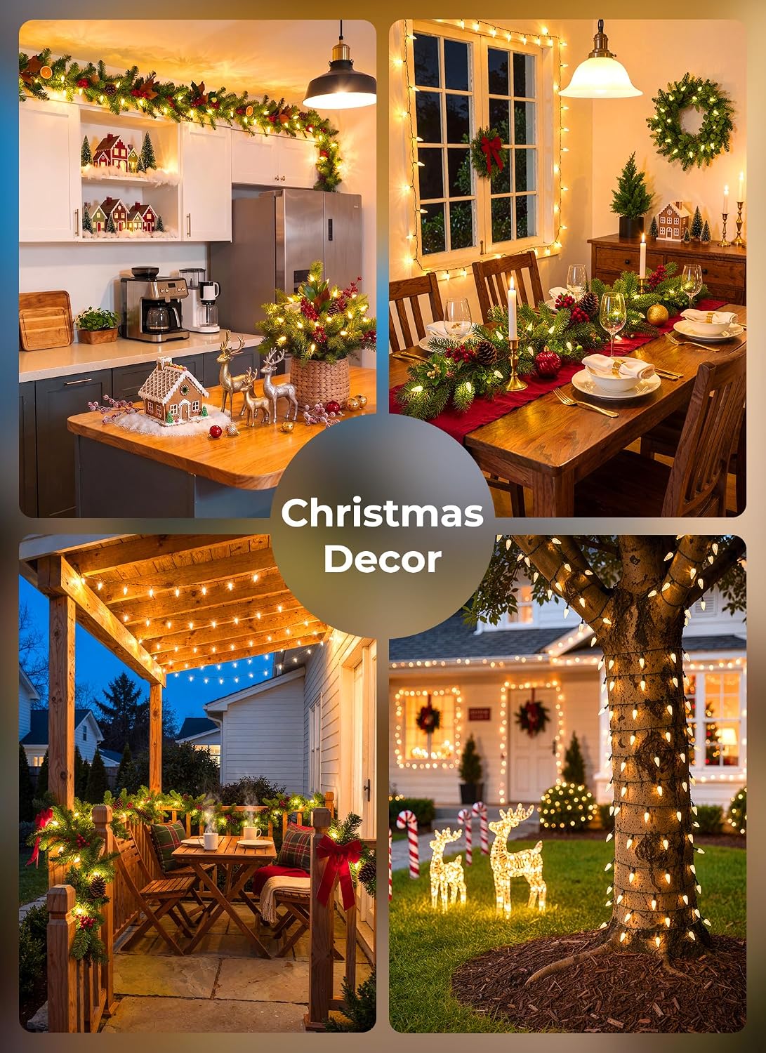 Brightown 1 Pack Battery Operated Christmas String Lights 16.5FT Warm White