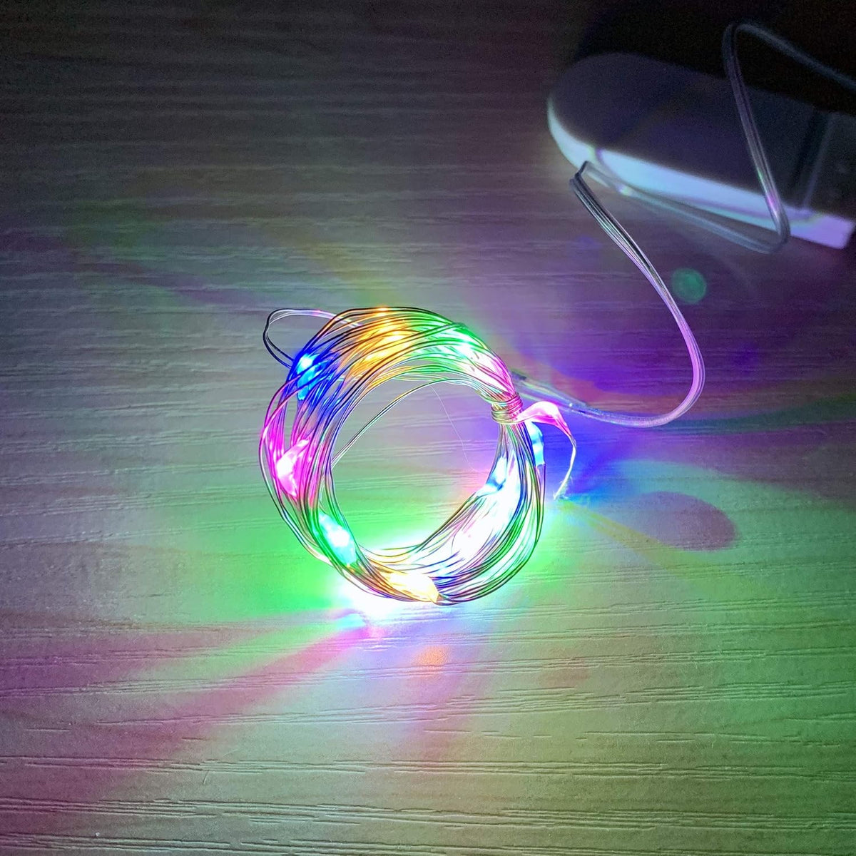20 Pack Fairy Lights Battery Operated, 20 LED String Lights Mason Jar Lights, Waterproof Copper Wire Mini Lights String Firefly Light for Wedding, Table, Party, Christmas Decor (Multicolor)