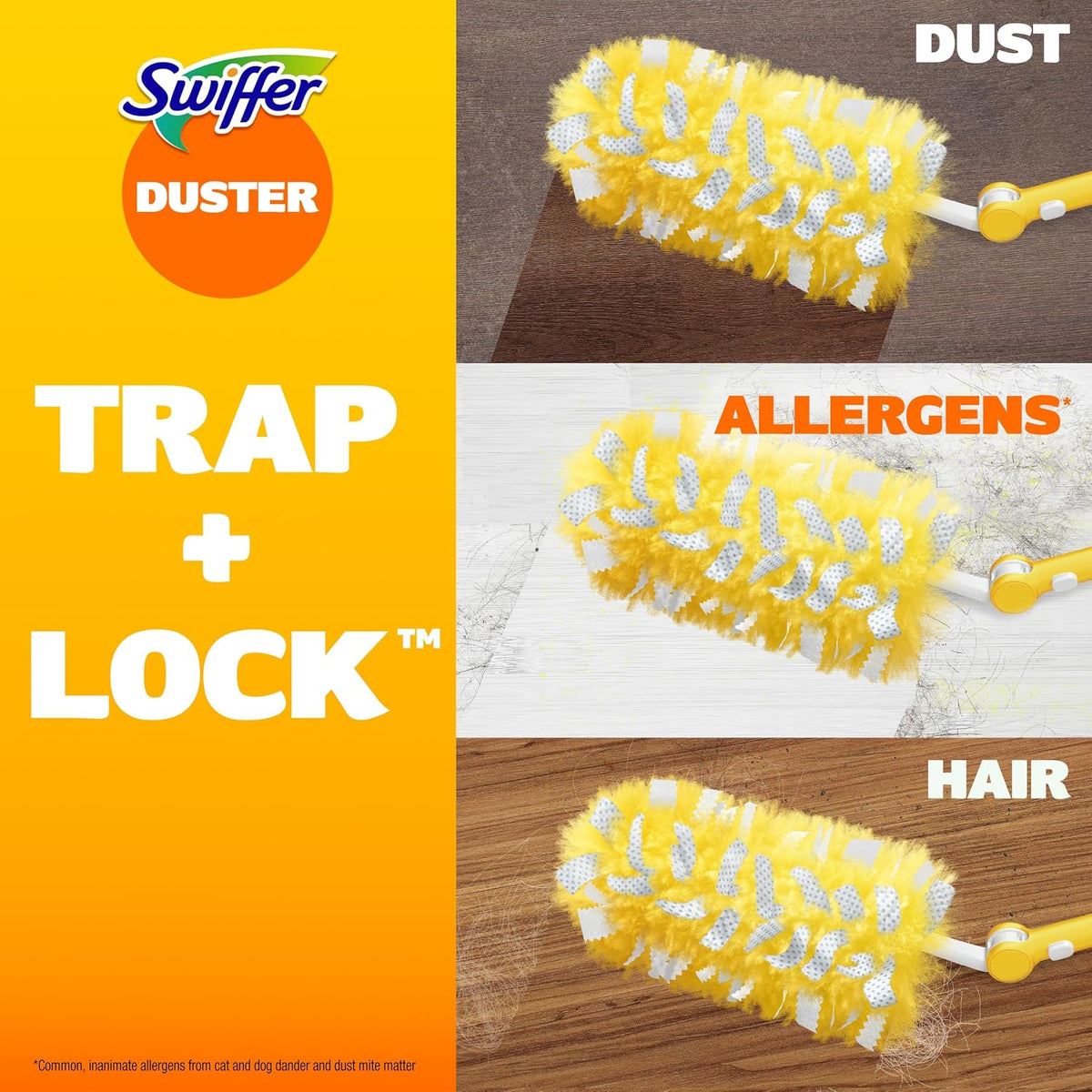 Swiffer Duster Kit with 3 ft Extendable Handle, Dusters for Cleaning, Set Includes 1 Extension Pole and 12 Heavy Duty Dusting Refills Dust Cleaner, Long Extended Wand for Ceiling Fans and Walls