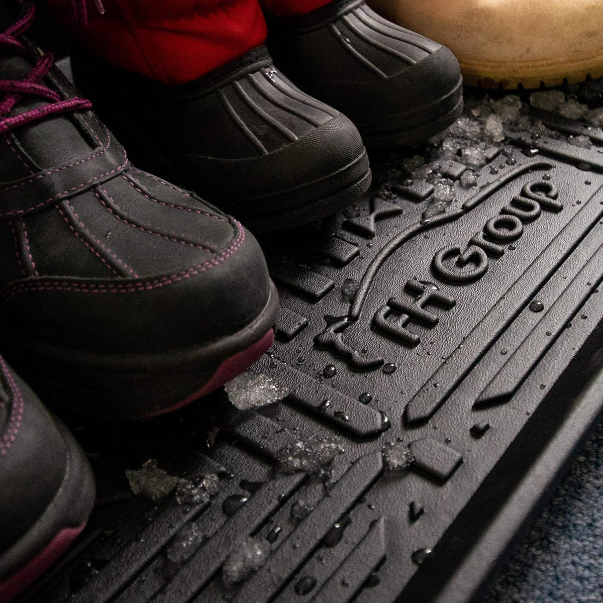 FH Group Climaproof for All Weather Protection Black Multi-Purpose Pet Feeding Bowl Tray, Dog Bowl Tray, Boot Tray, Shoe Tray, Great for Entryway or Garage 20