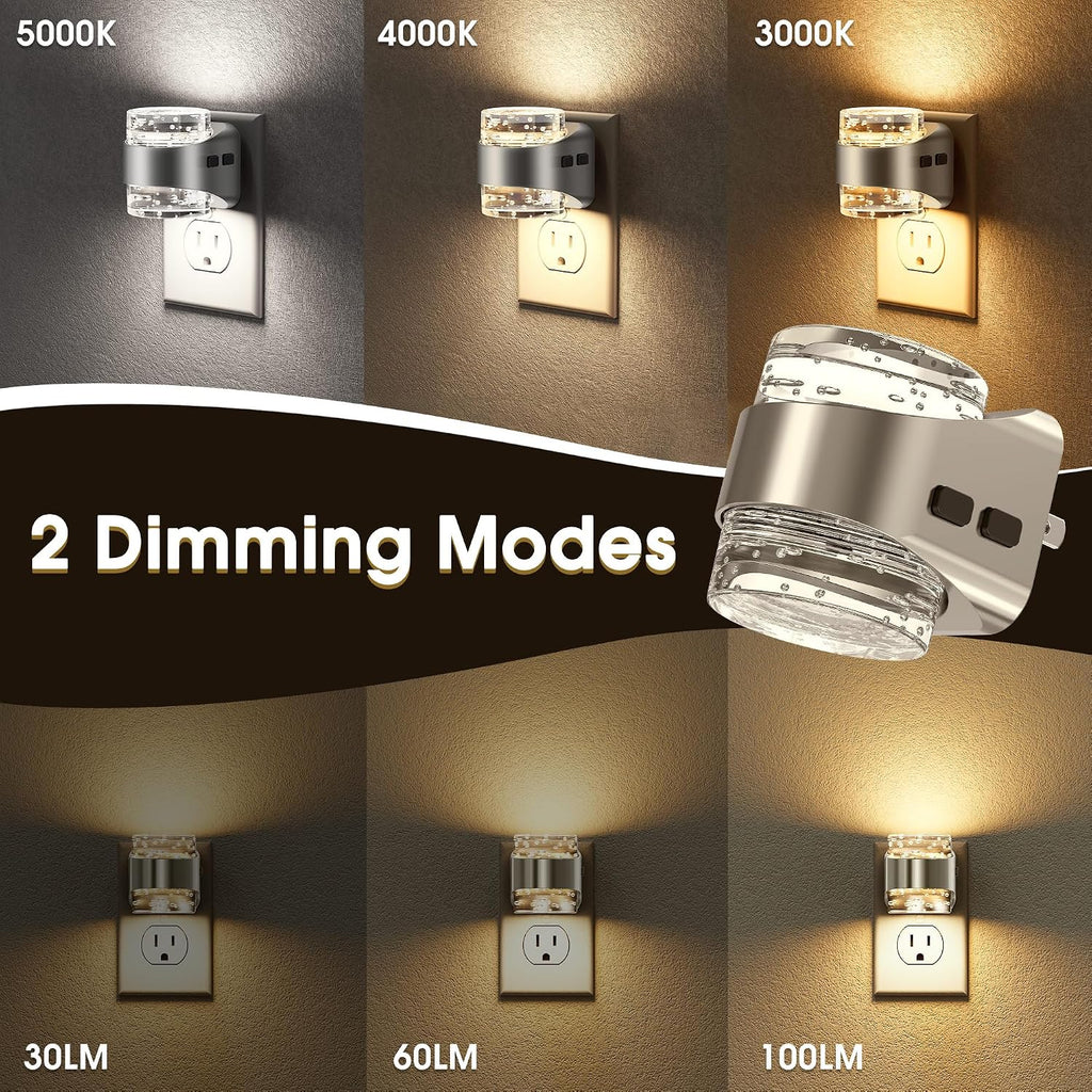 Briignite Night Lights Plug into Wall Dimmable Night Light Bubble Design