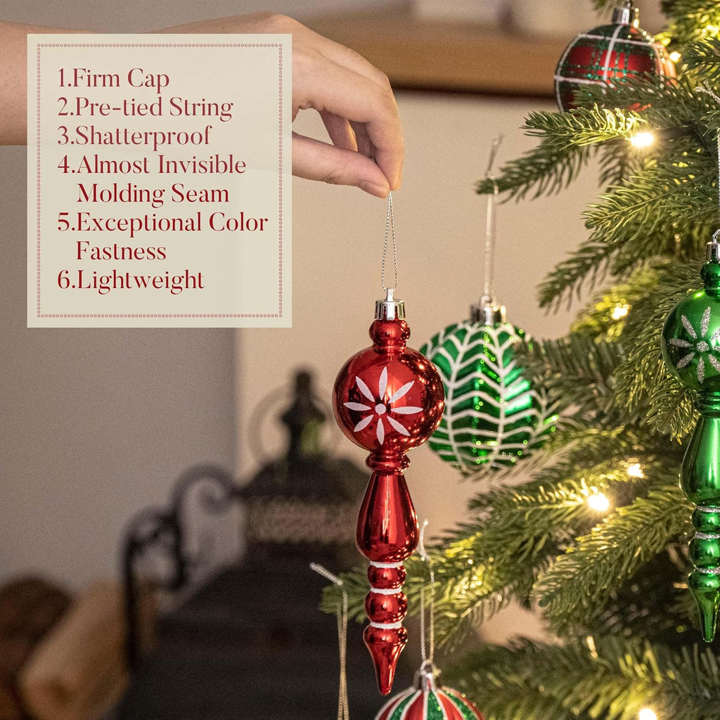 Valery Madelyn 50ct Christmas Ball Ornaments Tree Decorations Set