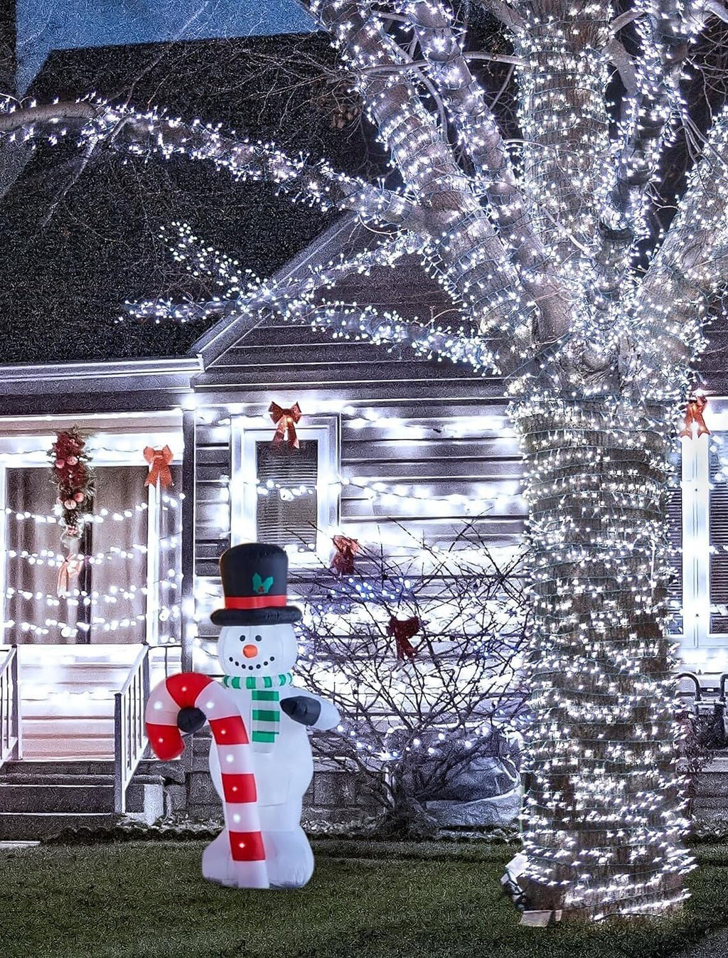 200 LED White String Christmas Lights Outdoor Indoor, 66ft Connectable Stronger Clear Wire, Twinkle Fairy Lights Plug in with Remote for Christmas Tree, Bedroom, Classroom, Holiday Decorations