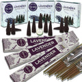 Lavender Incense Sticks & Incense Cones Combo Pack - 60 Insence-Sticks + 30 Insence Cones - Inscense - Incense Cones Scented - Insents