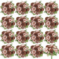16 Fall Peonies Artificial Flowers Bulk, Brown