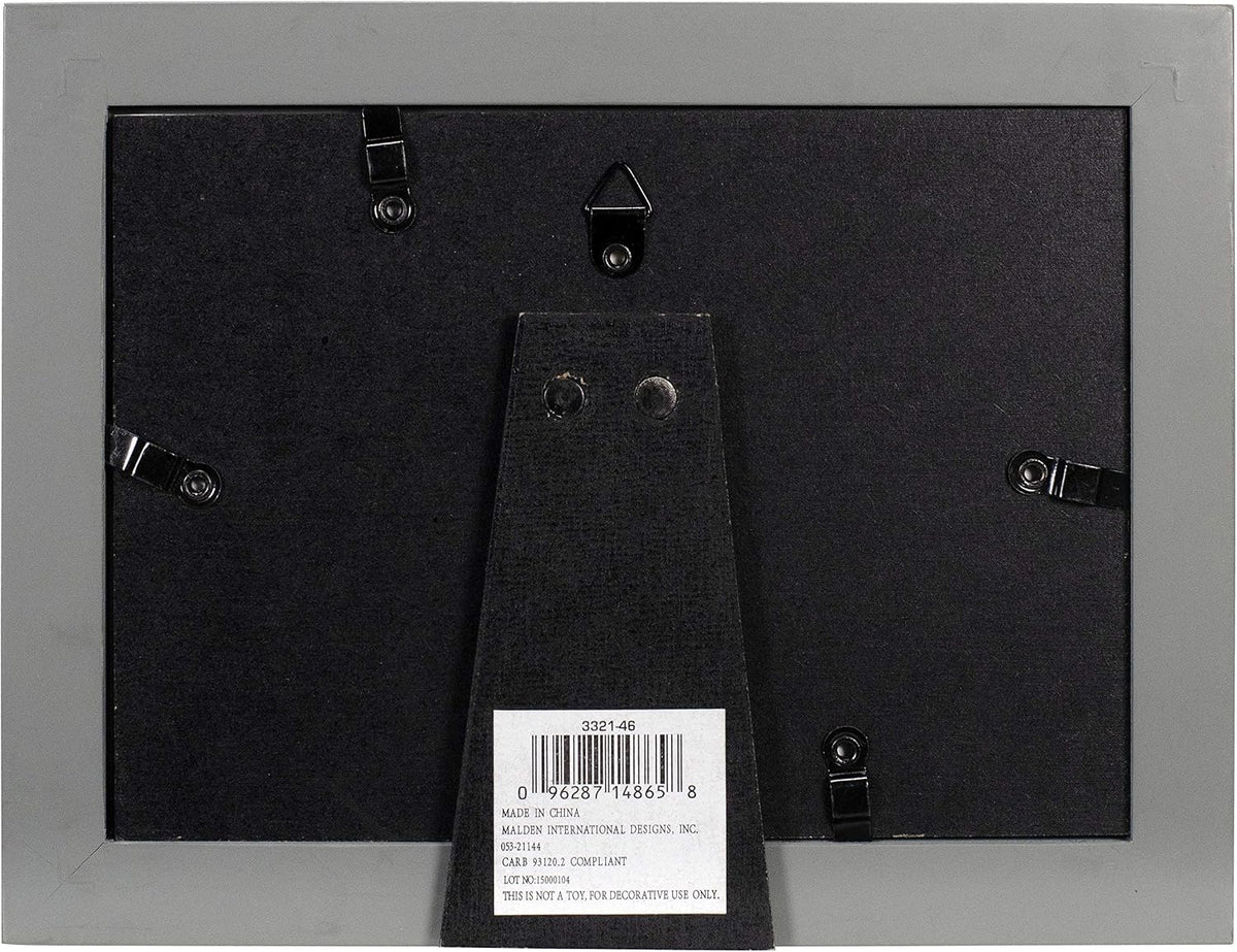 Malden Cousins 4x6 or 5x7 Picture Frame, Gray with Silver Accent