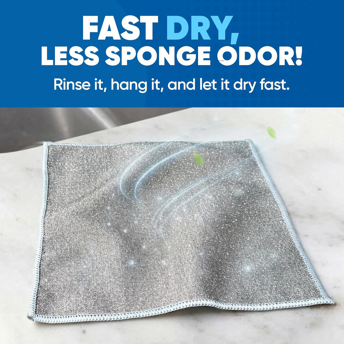 Microfiber Wholesale Scrubber Cloths (4 Pack, Large 10"x10") – Scrub Without Scratching, Safe for Non-Stick, Stainless & Glass – Two-Sided Dish Scrubbing Cloths for Pots, Pans & Big Jobs