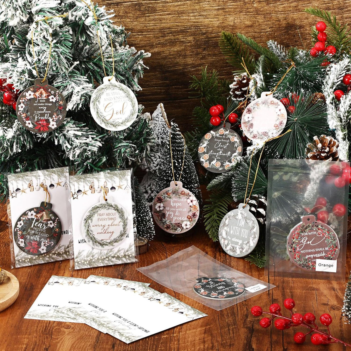24 Set Religious Scented Hanging Ornament Bulk Christian Gifts