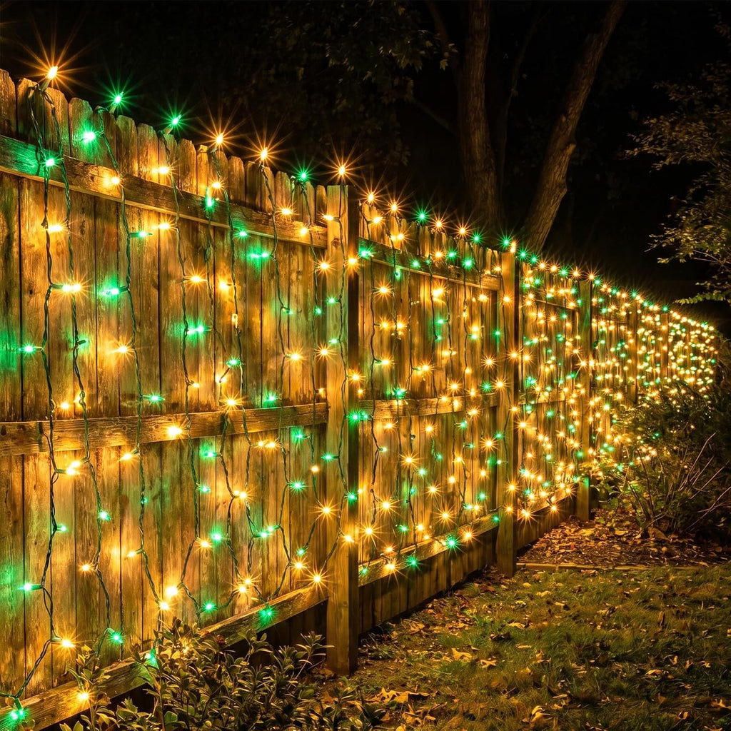 BrizLabs Christmas Lights, 100 Count 19.7ft Yellow & Green String Lights
