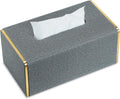 GORESE GORESE Linen Tissue Box Cover Rectangle, Leather Tissue Box Holder