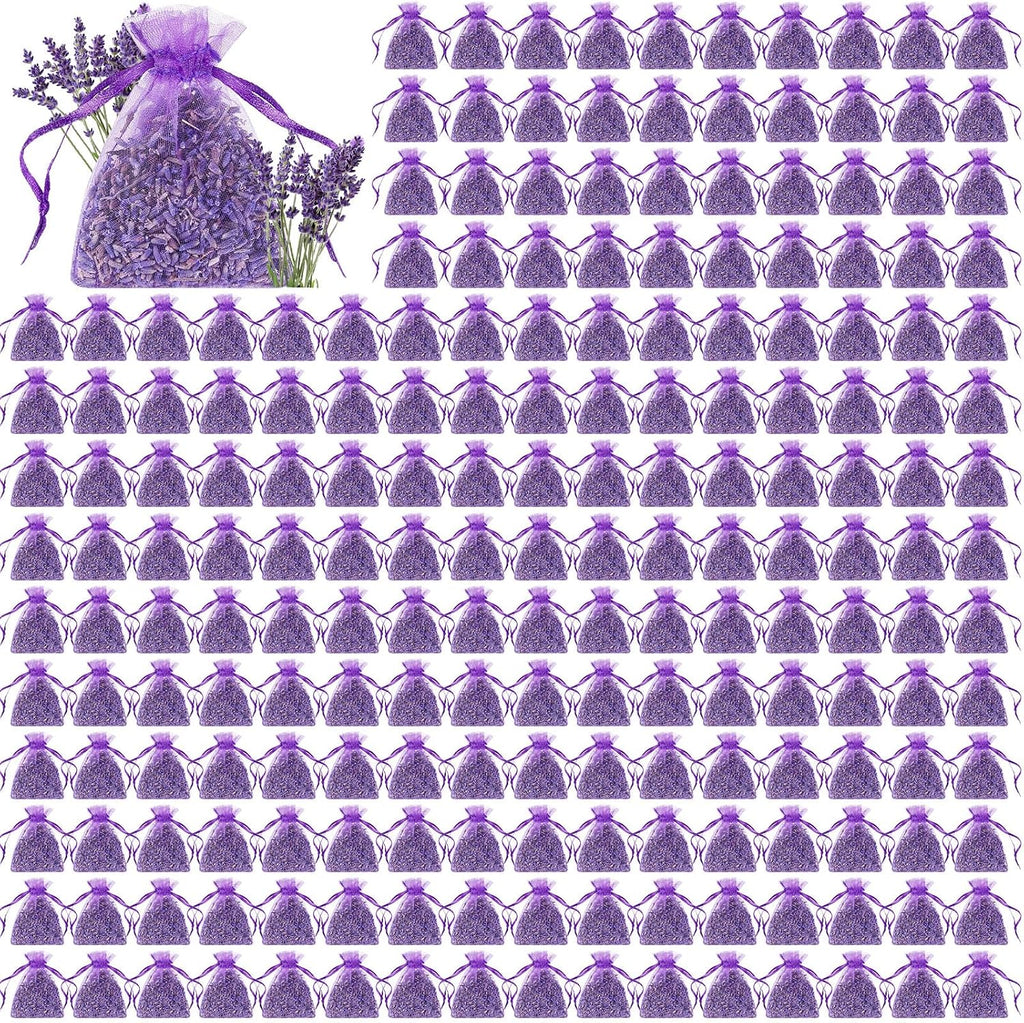 Reginary 200 Pack Lavender Sachets Bulk for Drawers Closets Wedding Favor
