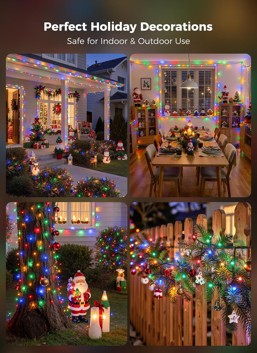 330FT 1000LED Christmas Lights Outdoor, Remote & Timer, Dimmable Multicolor