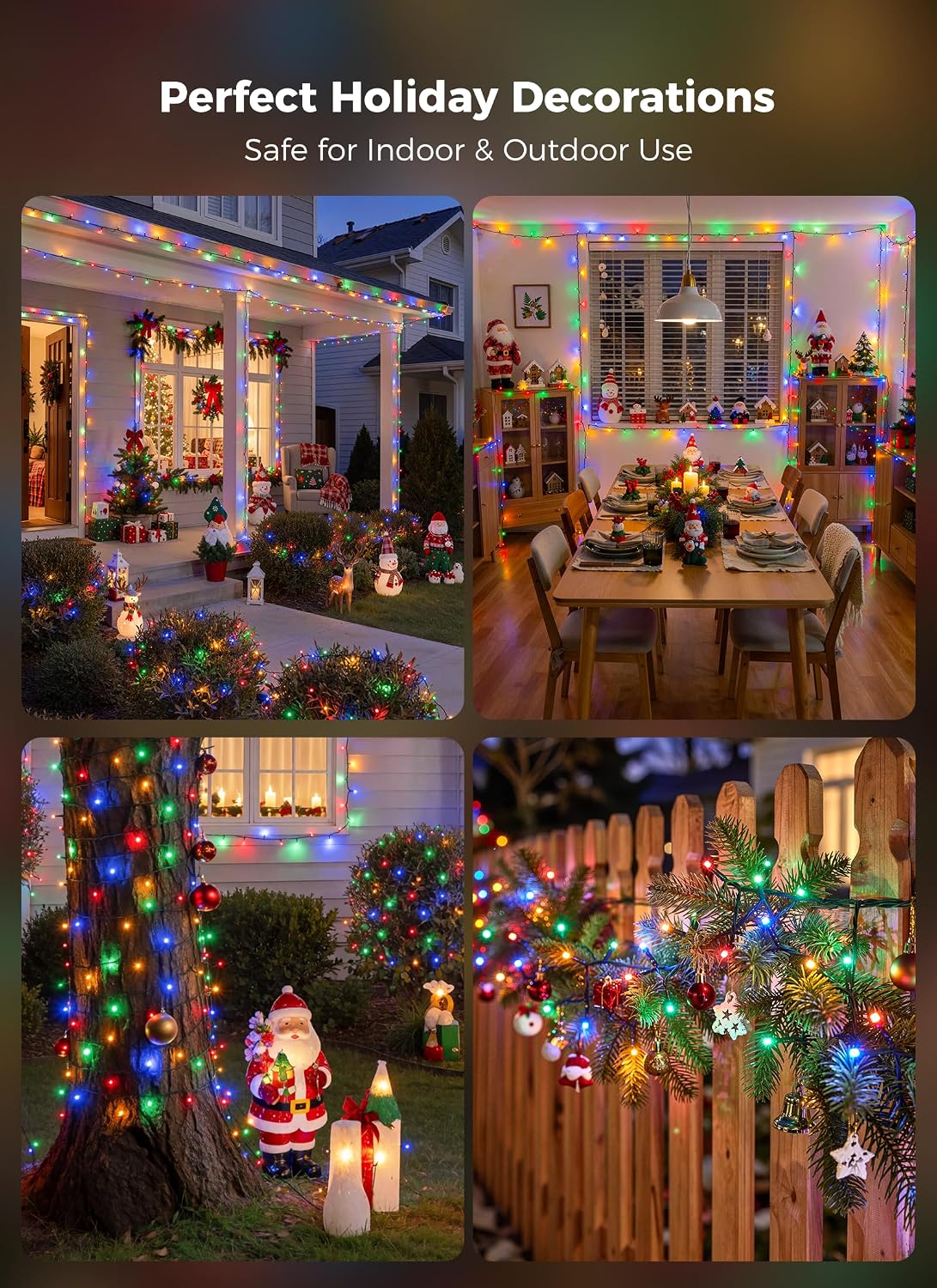 330FT 1000LED Christmas Lights Outdoor, Remote & Timer, Dimmable Multicolor