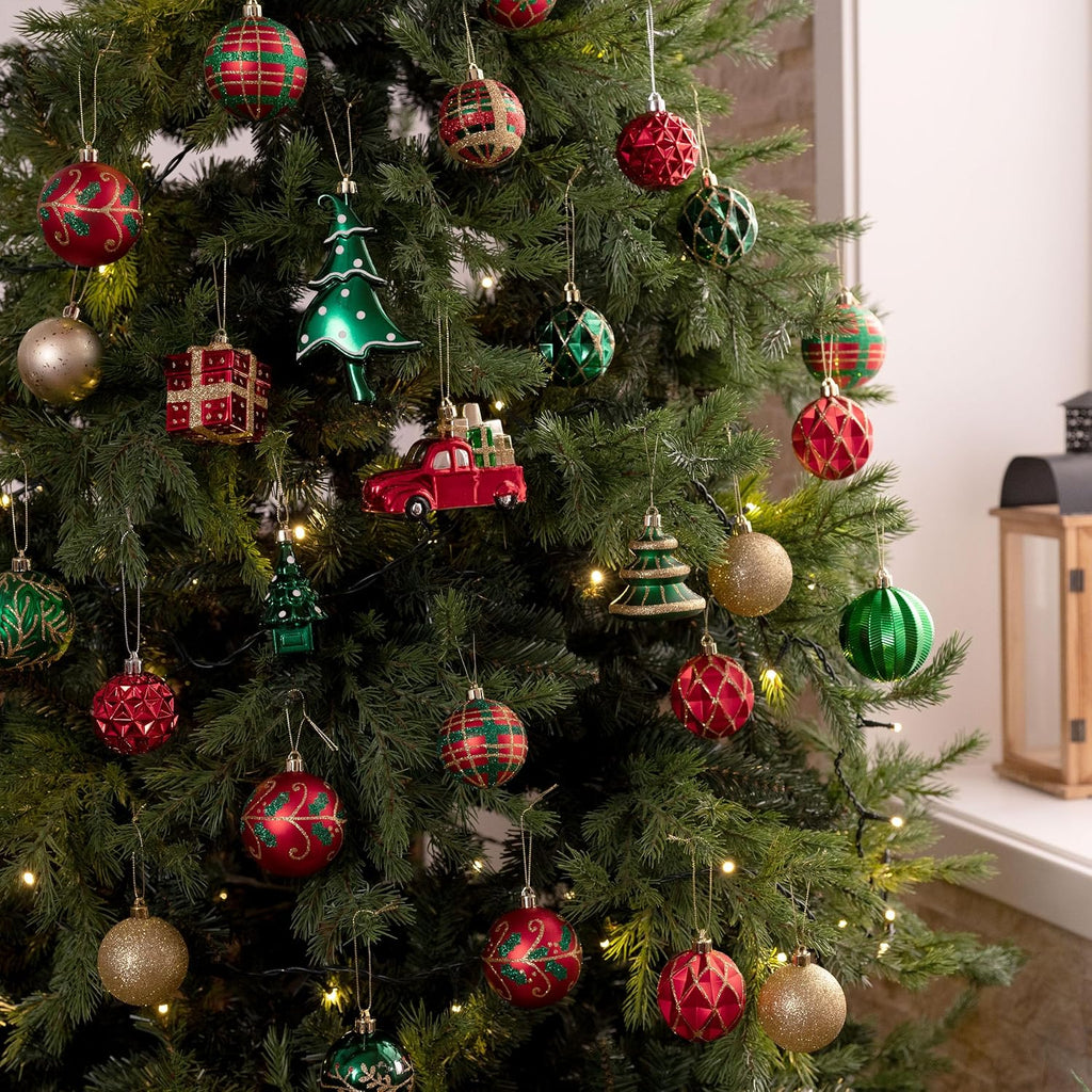 Valery Madelyn 155ct Christmas Tree Decorations Ball Ornaments Set
