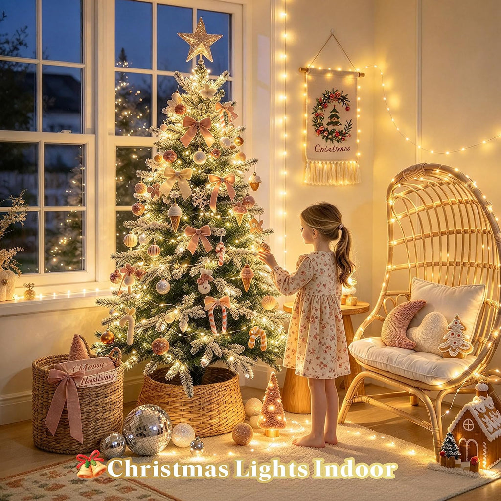 JMEXSUSS USB Fairy Lights for Bedroom,33ft 100 LED Christmas Lights Plug in