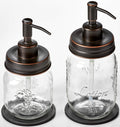 Mason Jar 12oz & 16oz Soap and/or Lotion Dispensers for Hand Sanitizer, Liquid Soap or Hand/Body Lotion (Oil Rubbed Bronze, 12oz & 16oz)