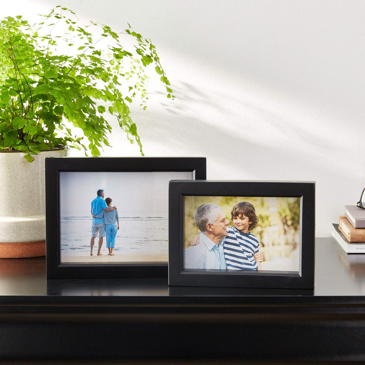 Lawrence Frames 795057 Black Wood Treasure Box Shadow Box Picture Frame, 5 by 7-Inch