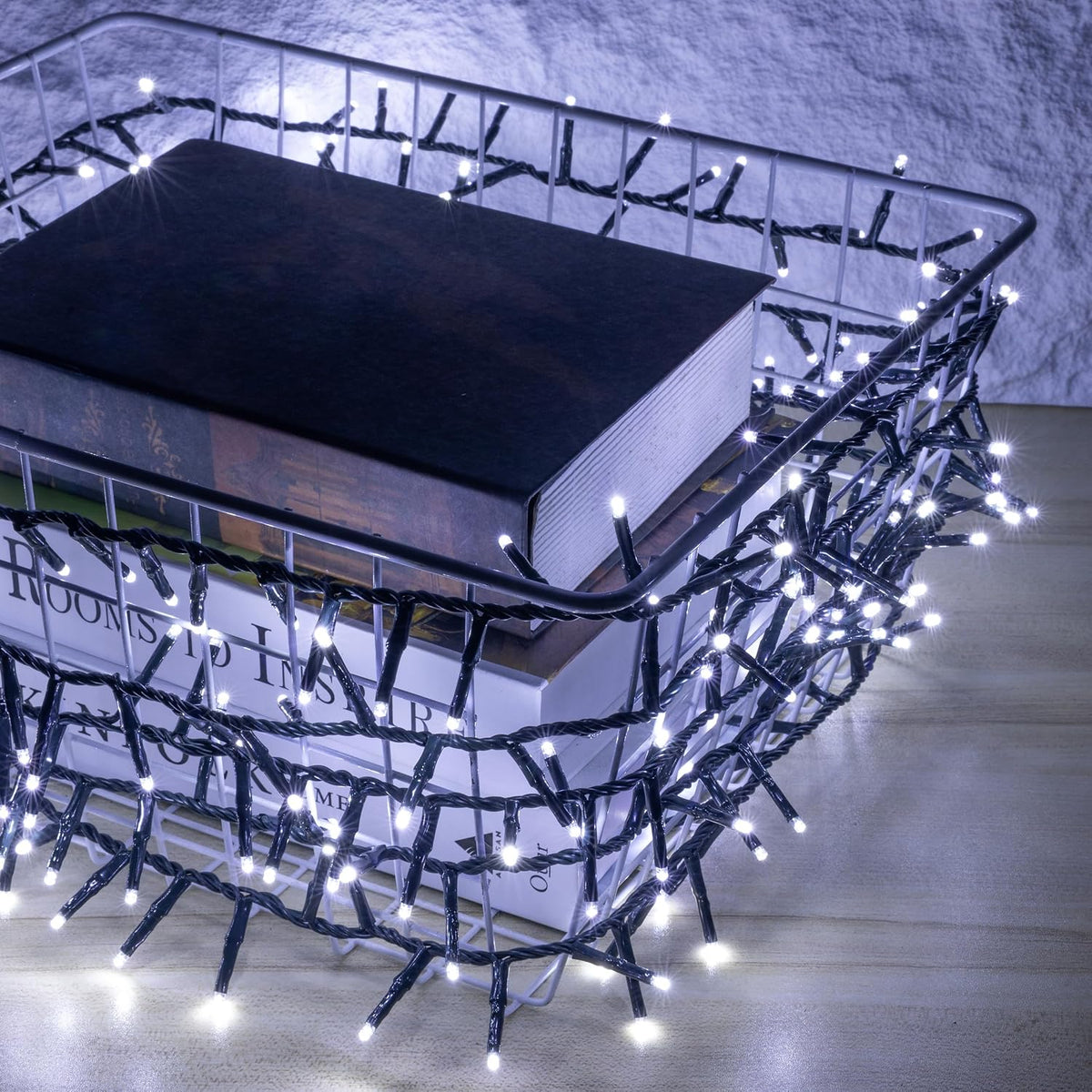 AWQ 500 LED 49FT Christmas Cluster Lights Waterproof String Light White