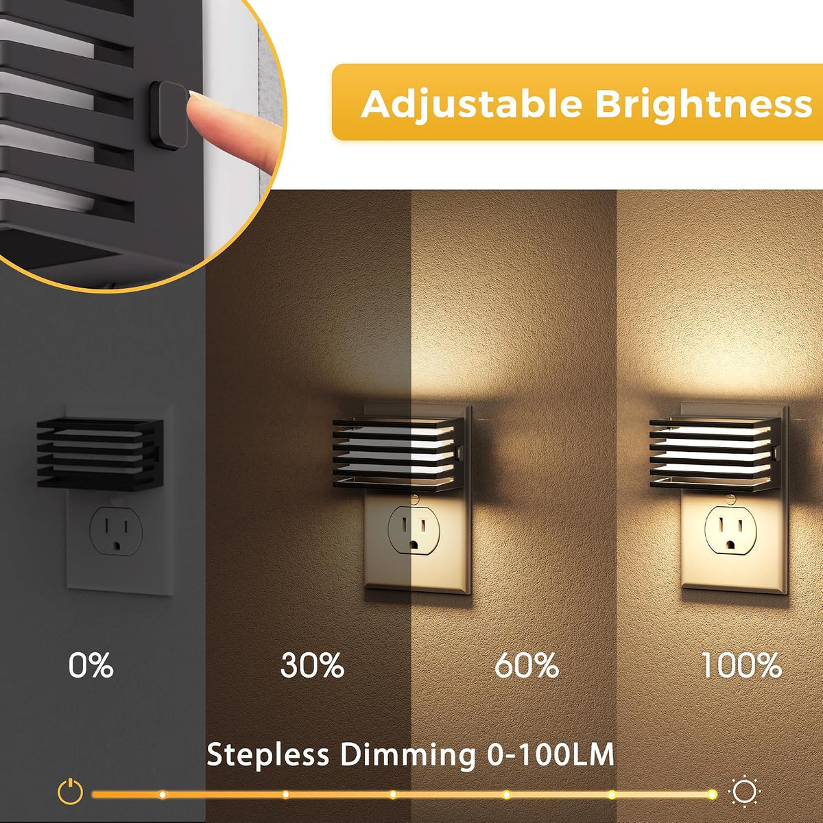 L LOHAS LED Night Lights Plug into Wall, 2 Pack Modern Night Light