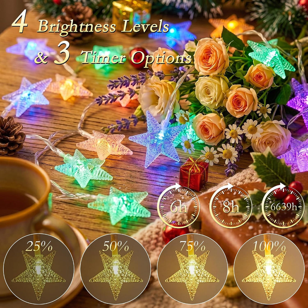 Star Lights String Lights USB 50FT 100 LED Warm White & Multicolor Changing