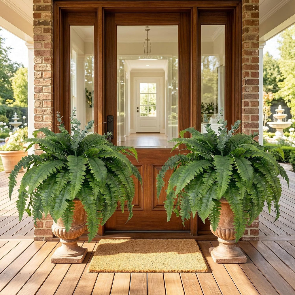 Artificial Ferns for Outdoors 2 Fake Faux Ferns for Artificial Plants Large