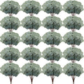 Taiyin 120 Pieces Artificial Eucalyptus Leaves Set Greenery Eucalyptus Stem