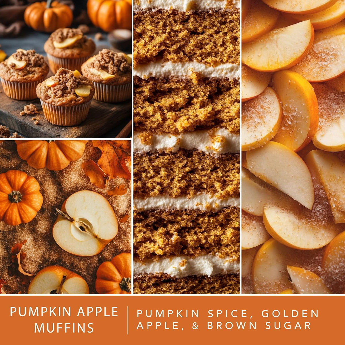 Scentsationals Fall Wax Melts Pumpkin Party 4pk – Long Lasting, Strong Scent Melts for Warmers, Includes Pumpkin Spice with Apple Muffins, Marshmallow, and Caramel, 10oz (24 Cubes)