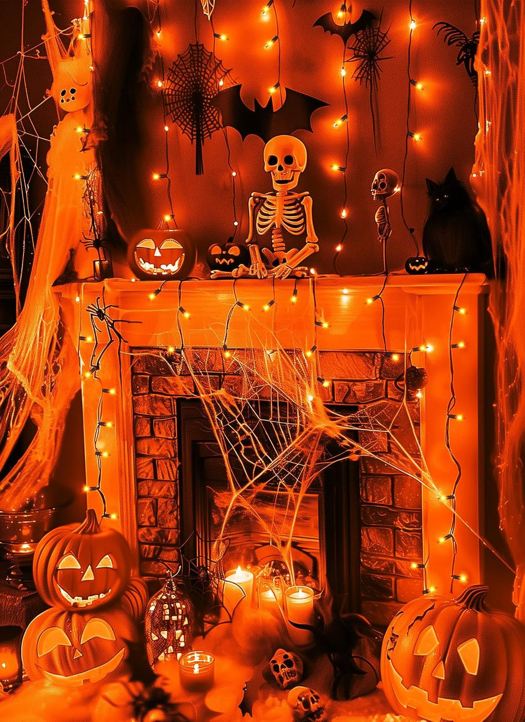 Brightown Orange Halloween Mini Lights, 50 Count 10 Feet Mini String Lights