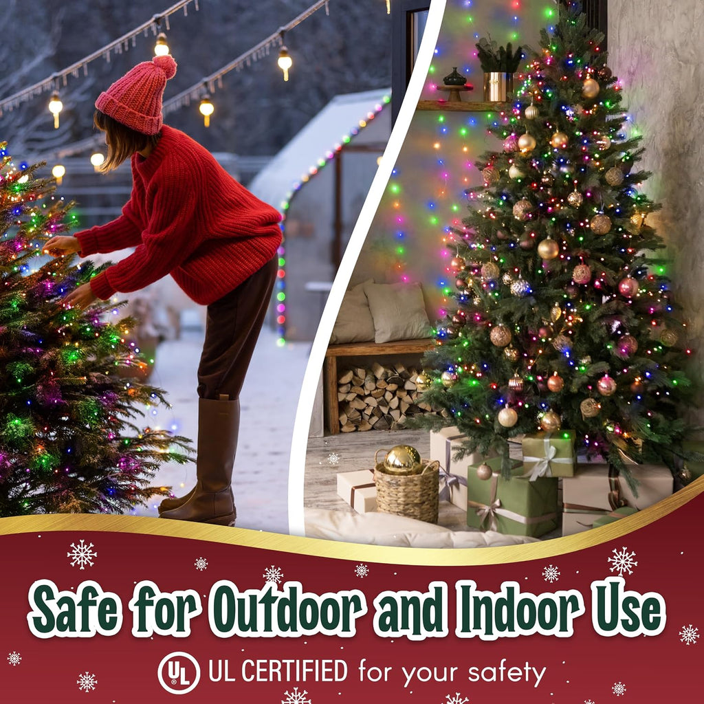 Christmas Lights for Tree - 35 Colored Warm Xmas Lights | 6.6 Feet Long