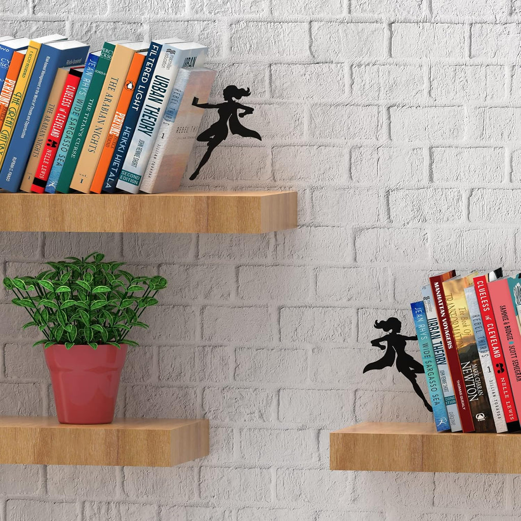 Decorative Bookends - Supergal 2X- Heavy Duty Metal Book Ends for Shelves