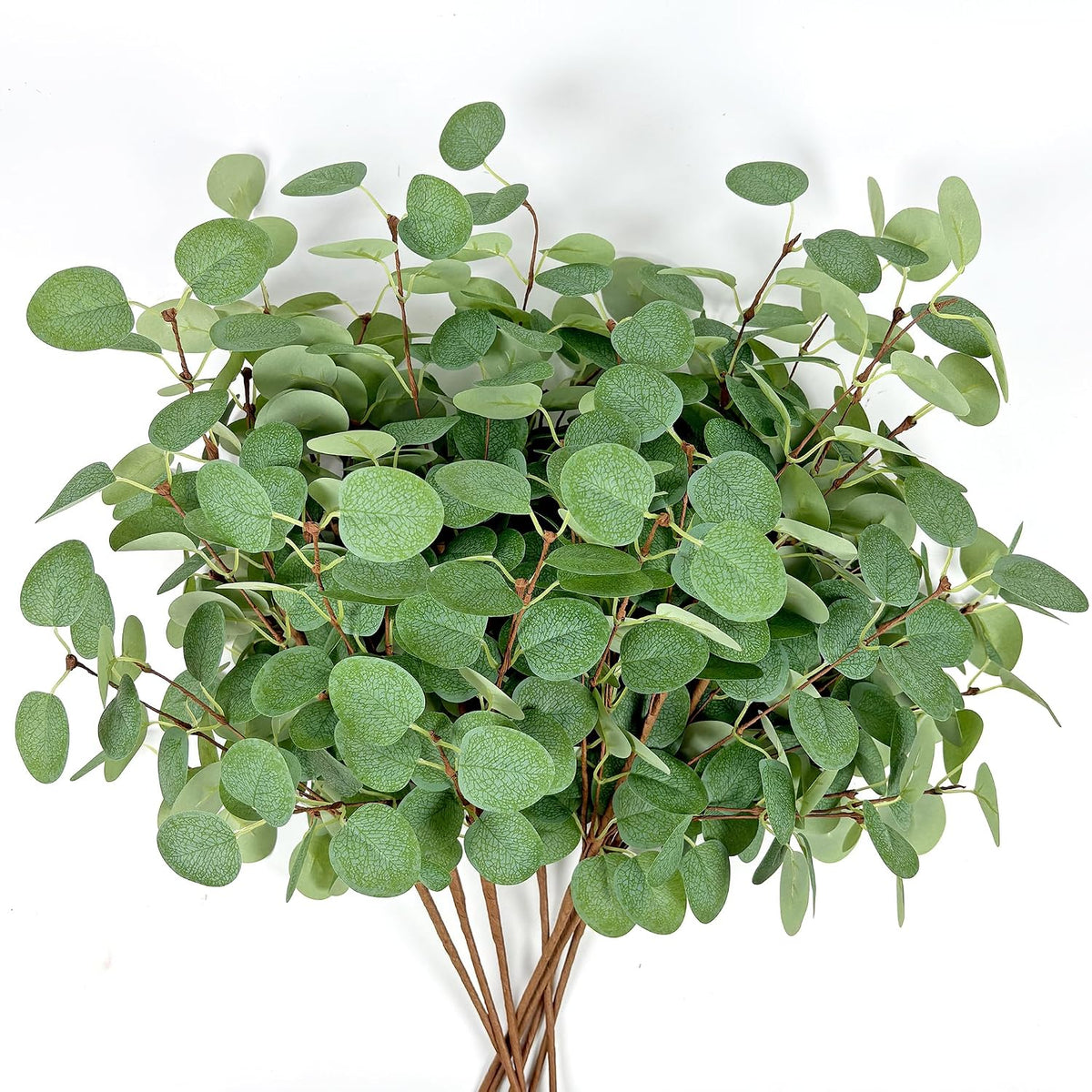 8Pcs Artificial Eucalyptus Stems, Faux Greenery Branches for Vase Decor-002