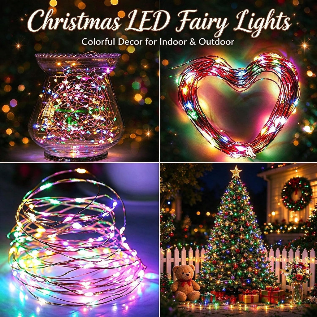 Joomer Fairy String Lights 33FT 100LED Plug in Lights Indoor, Multicolor