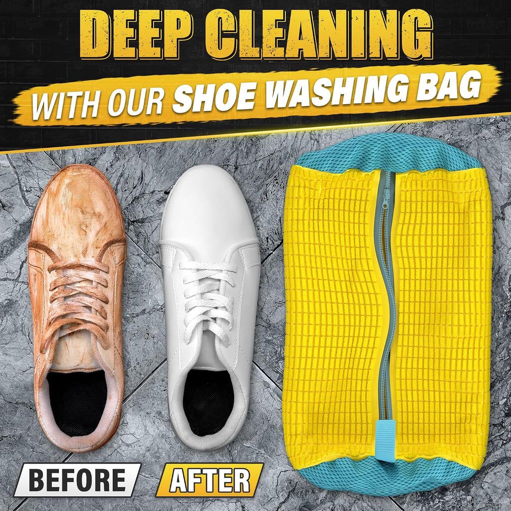 2 Pcs XXL Shoe Washing Machine Bag, Tennis Shoe Laundry Bag, Yellow