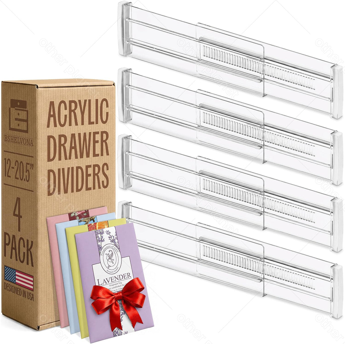 Drawer divider for clothes - 4 Plastic