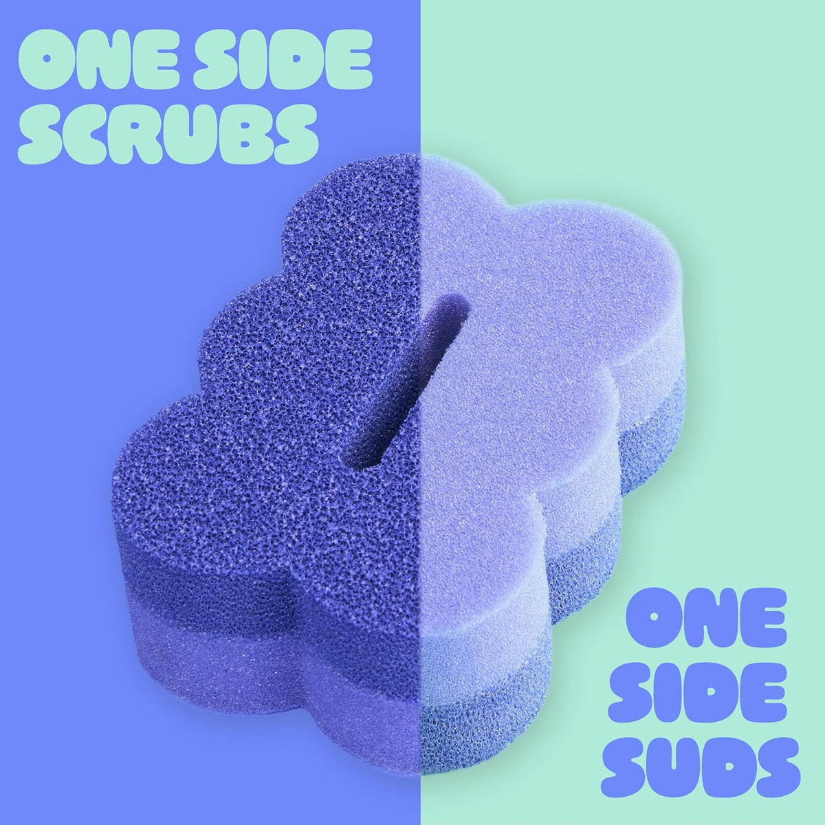 Brite by Scotch-Brite 2-Sided Scrub & Wipe Scrubber, Midnight Mode,6 Pack