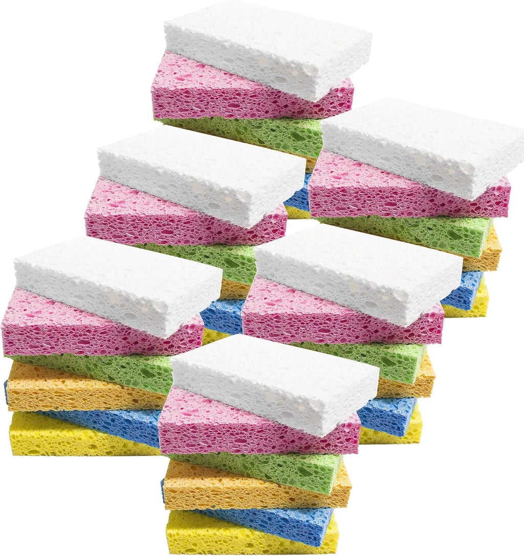ARCLIBER 36 Pack Colorful Cellulose Sponges Non-Scratch for Kitchen