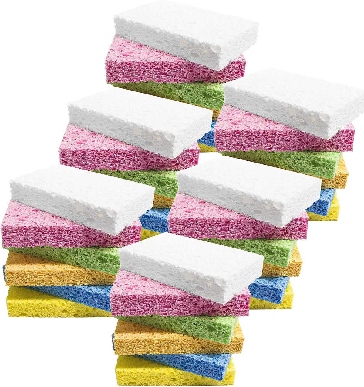 ARCLIBER 36 Pack Colorful Cellulose Sponges Non-Scratch for Kitchen