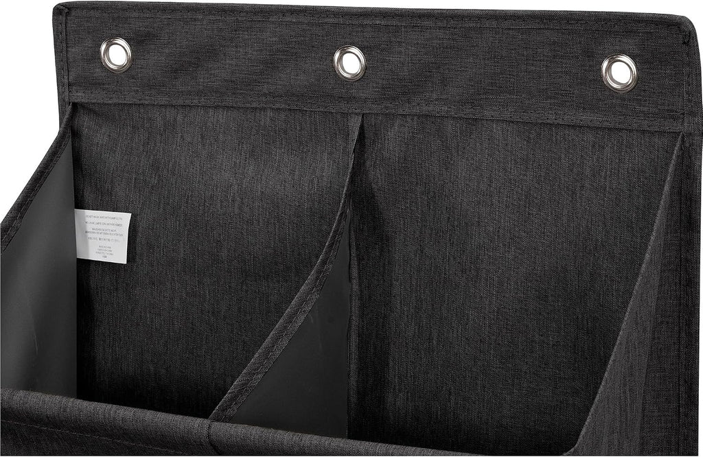 Over Door Organizer with 10 Extra Large Pockets, 23 Pairs Shoes Large Capacity Hanging Storage Organizer for Shoes, Diapers, Black, 8 Layers, 2-Pack