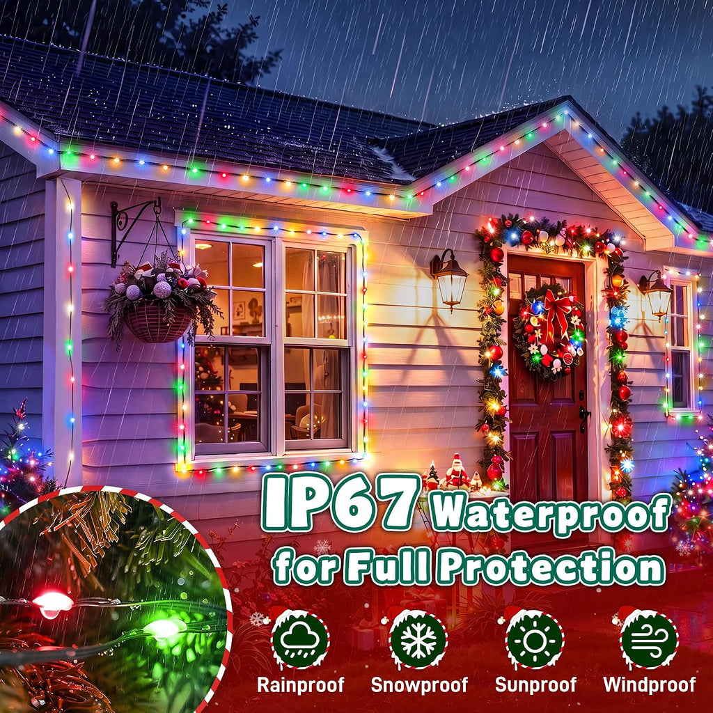 Outdoor Christmas Lights 500 LED 164FT, 13 Modes Multicolor
