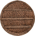 happimess Annulus 3-Shelf Circular Hyacinth Wall Rack 24.6", Brown