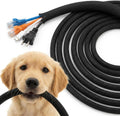 Paws & Wires Cord Protectors from Pets No Chew, 10 ft x 1/2 in Black Braided Cord Cover for Cats & Dogs