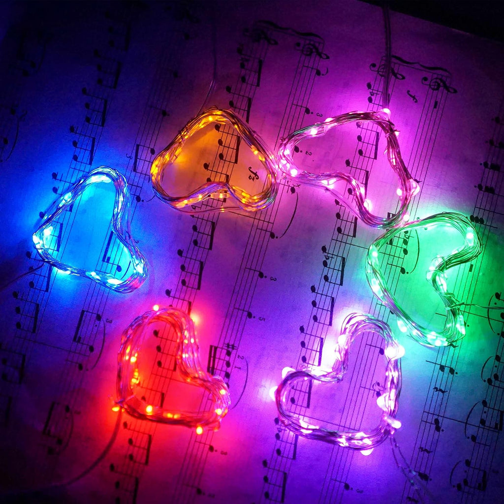 24 Pack Fairy Lights Battery Operated 6.6ft 20 Led Mini String Lights Silver Wire Starry Lights for DIY Wedding Party Festival Halloween Christmas (Multi Color)