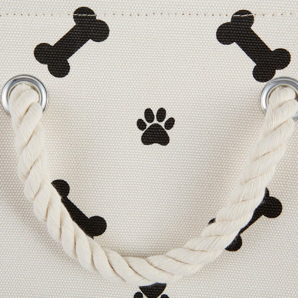 Bone Dry Dog Toy Basket, Rectangle Black Small, Collapsible