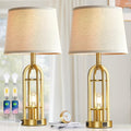 SRJJA 24" Modern Table Lamps for Living Room Bedroom Set of 2, USB A+C