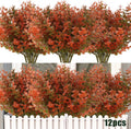 RECUTMS Artificial Fall Mums Flowers No Fade Faux Autumn Plant Outdoor 12Pc