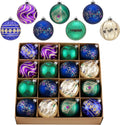 Valery Madelyn 16ct Christmas Ball Ornaments Tree Decorations Set 3.15 Inch